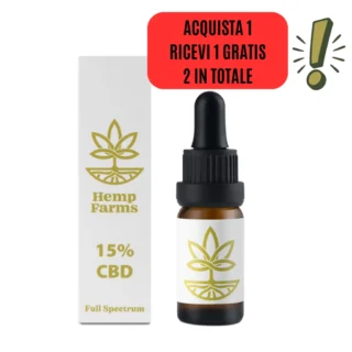 Olio Hemp Farms CBD OIL 15% 10ml. Full Spectrum