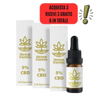 Olio CBD Hemp Farms Combo 5%+5%+5% 30ml. Full Spectrum