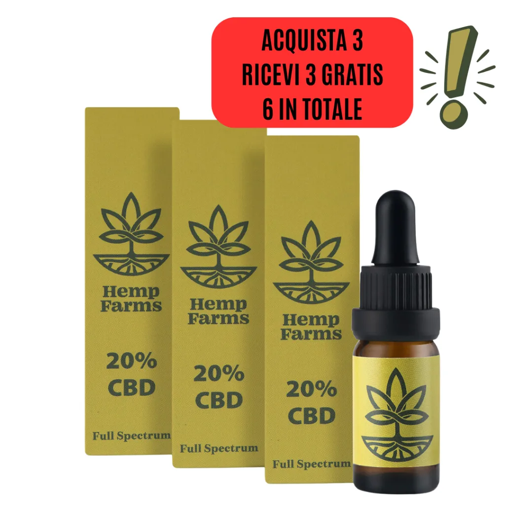 Olio CBD Hemp Farms Combo 20%+20%+20% 30ml. Full Spectrum Spring Promo